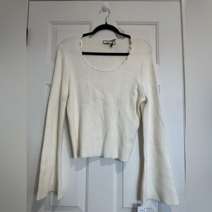 BAGATELLE
COLLECTION New York Elegant Cream Ribbed Knit Blouse